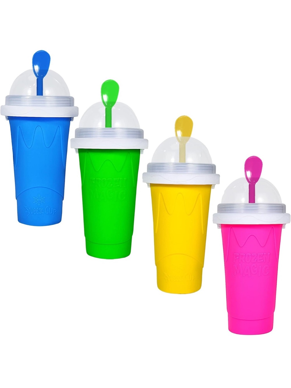 Color Land Slushy Cup, TIK TOK Slushie Maker Cup Frozen Magic Squeeze Cup Blue - Picture 7 of 13